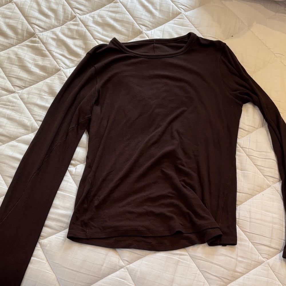 Lululemon Hold Tight Long Sleeve Shirt in Espresso